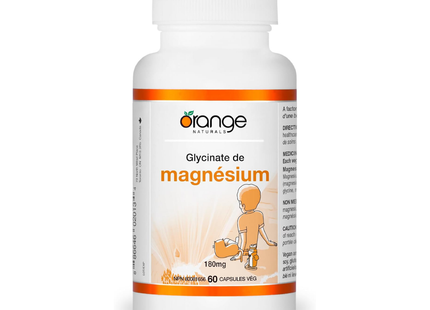 Orange Naturals - Glycinate de magnésium 180 mg | 60 gélules