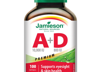 Jamieson - Vitamin A & D, 10,000 IU & 800 IU | 100 Softgels