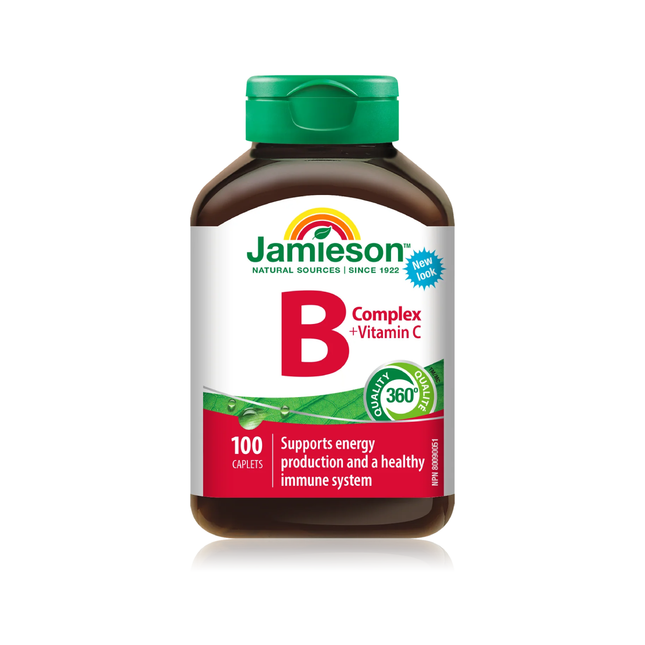 Jamieson - Complexe de Vitamines B avec C 250 mg | 100 Comprimés