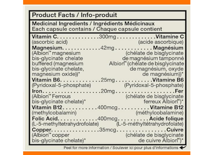Orange Naturals - Complexe de fer | 60 capsules