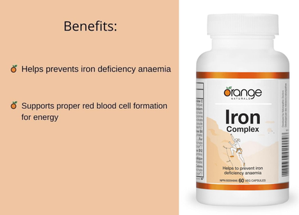 Orange Naturals - Complexe de fer | 60 capsules