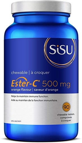 Sisu - Ester-C 500 mg Chewable Tablets - Orange Flavour | 90 Tablets*