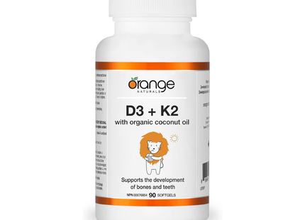 Orange Naturals - Vitamine D3 Noix de coco | 90 gélules