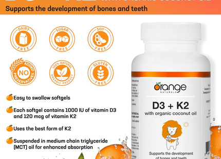 Orange Naturals - Vitamine D3 Noix de coco | 90 gélules