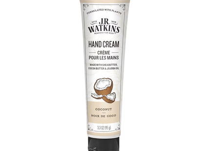 J.R. Watkins - Crème pour les mains au beurre de karité, au beurre de cacao et à l'huile de jojoba - Noix de coco | 95 g