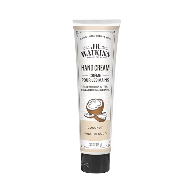 J.R. Watkins - Crème pour les mains au beurre de karité, au beurre de cacao et à l'huile de jojoba - Noix de coco | 95 g