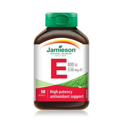 Jamieson Vitamine E, 800 UI | 50 gélules