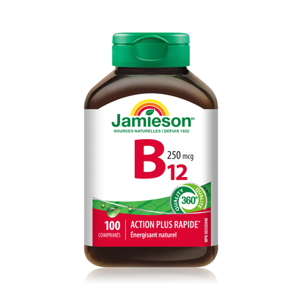 Jamieson - Vitamine B12 250 mcg | 100 comprimés