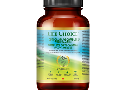 Life Choice - Opti-Cal-Mag W K2 662 mg, 90 gélules