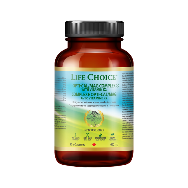 Life Choice - Opti-Cal/Mag Complex With Vitamin K2 662 mg | 90 Capsules