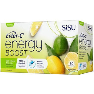 Sisu - Ester-C Energy Boost - Vitamin Drink Mix - Lemon Lime Flavour | 8 g x 30 Packets*