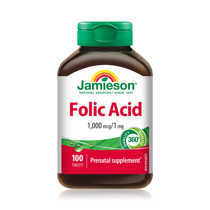 Jamieson - Acide folique 1000 mcg | 100 comprimés