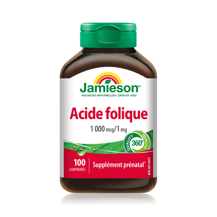 Jamieson - Acide folique 1000 mcg | 100 comprimés