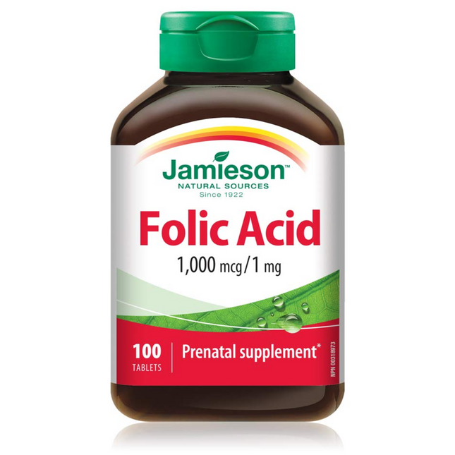Jamieson - Acide folique 1000 mcg | 100 comprimés