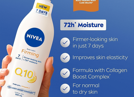 Nivea - Lotion corporelle raffermissante Q10 à la vitamine C+ | 500 ml