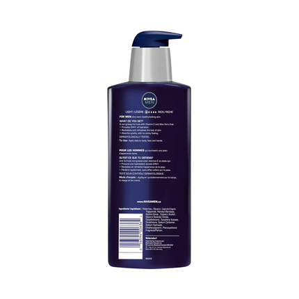 Nivea Men - Lotion corporelle hydratation maximale 72H, avec aloe vera | 500 ml