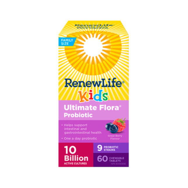 Renew Life - Probiotique Ultimate Flora Enfants 10 milliards | 60 gélules