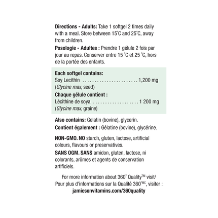 Jamieson - Lécithine 1200 mg | 100 gélules
