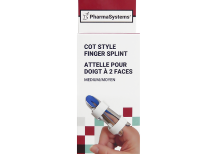 PharmaSystems - Cot Style Finger Splint - Medium | 1 Splint