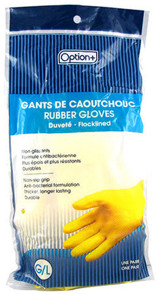 Gants en caoutchouc Option+ - Doublure floquée en coton - Grand | 1 paire