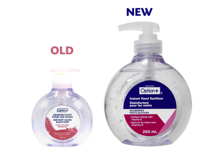 Option+ Instant Hand Sanitizer, Wildberries Scent | 250 mL