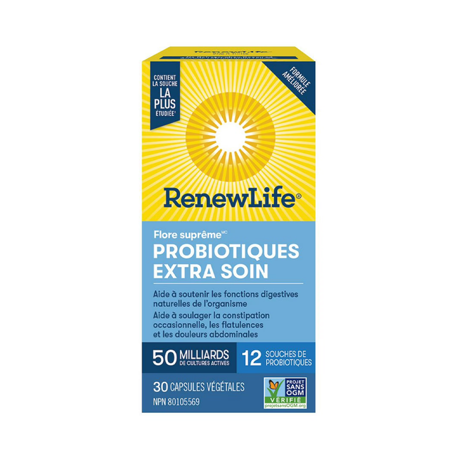 RenewLife - Ultimate Flora Extra Care Probiotic 50 Billion | 30 Vegetarian Capsules