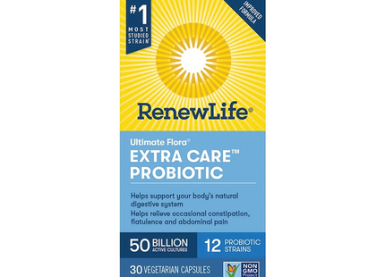 RenewLife - Probiotique Ultimate Flora Extra Care 50 milliards | 30 capsules végétariennes