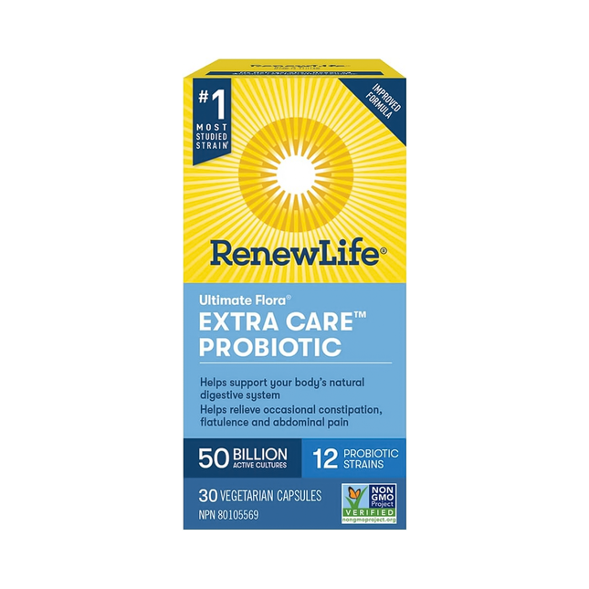 RenewLife - Ultimate Flora Extra Care Probiotic 50 Billion | 30 Vegetarian Capsules