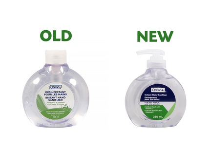 Option+ Instant Hand Sanitizer, Aloe Vera & Apple Scent | 250 mL