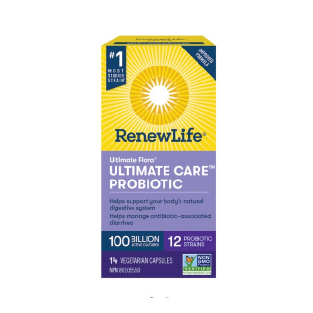 Renew Life - Ultimate Flora Ultimate Care 100 milliards | 14 gélules