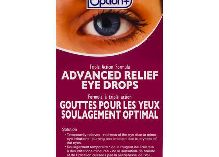 Option+ Advanced Relief Eye Drops - Triple Action Formula | 15 mL