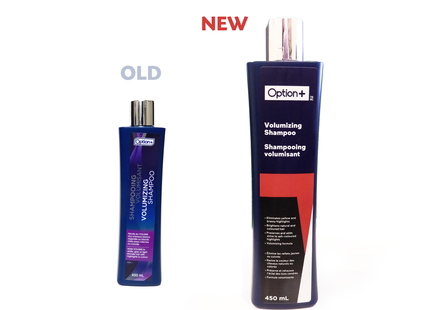 Option+ Shampooing Volumisant Blanc, Gris et Blond | 450 ml