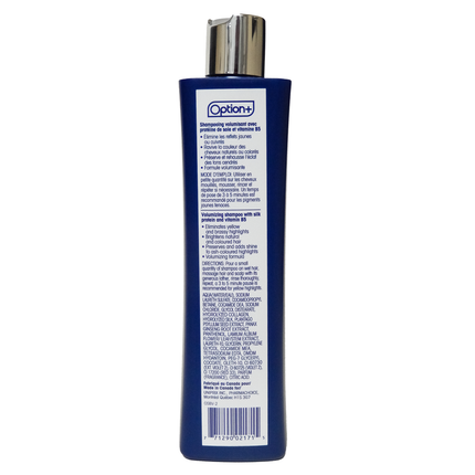 Option+ Shampooing Volumisant Blanc, Gris et Blond | 450 ml