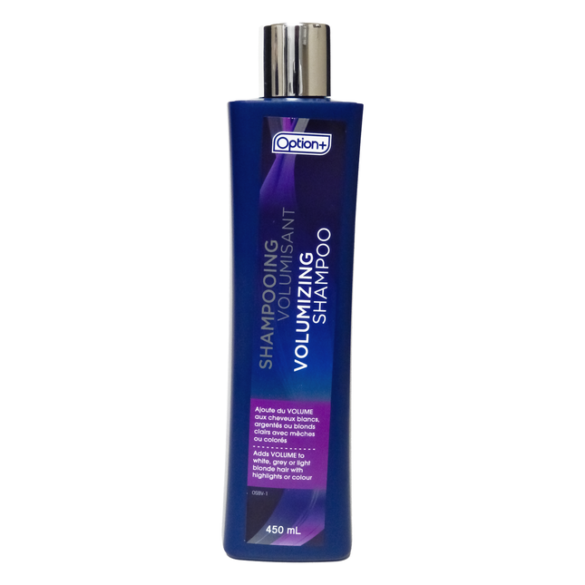 Option+ Shampooing Volumisant Blanc, Gris et Blond | 450 ml