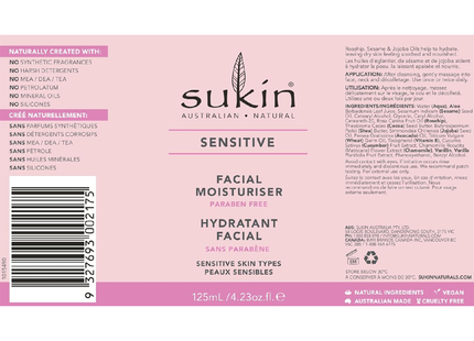 Sukin - Facial Moisturiser - Sensitive Skin Types | 125 mL