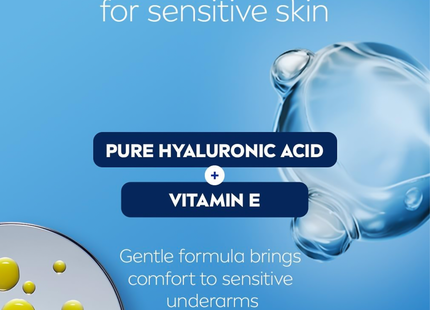Nivea Men - Derma Comfort Sensitive 72H Antiperspirant with Hyaluronic Acid & Vitamin E | 50 mL