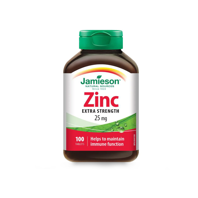 Jamieson - Zinc 25 mg - Extra fort | 100 comprimés