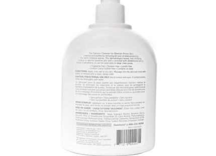 Option+ - Skin Cleanser for Blemish Prone Skin - Hypoallergenic | 500 mL