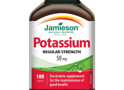 Jamieson - Regular Strength Potassium 50 mg | 100 Tablets