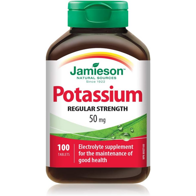 Jamieson - Regular Strength Potassium 50 mg | 100 Tablets