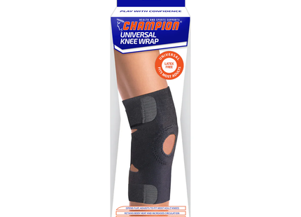 Champion - Universal Knee Wrap, Black | One Size