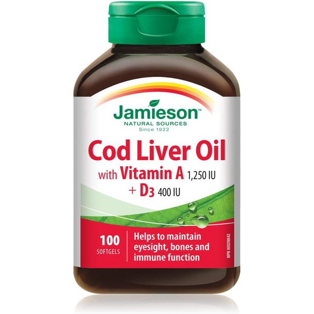 Jamieson - Cod Liver Oil | 100 Softgels