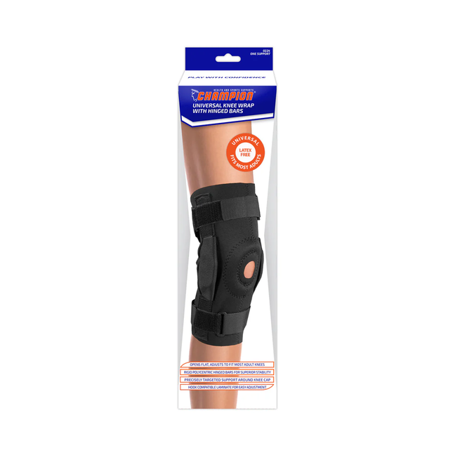 Champion - Universal Knee Wrap With Hinged Bars