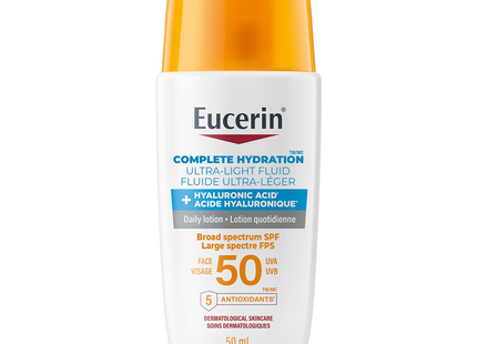 Eucerin - Complete Hydration Ultra-Light Fluid Sunscreen 50 SPF | 50 mL