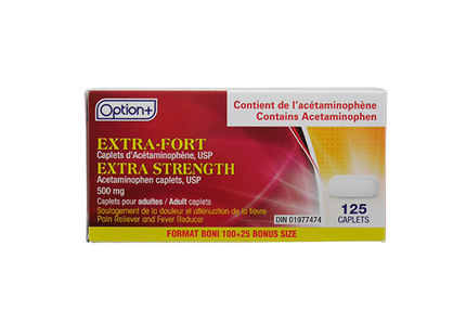 Option+ Extra Strength 500 mg | 125 Caplets