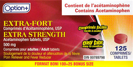 Option+ Extra Strength 500 mg | 125 Tablets