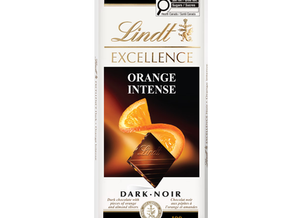 Lindt - Tablette de Chocolat Noir Orange Intense Excellence | 100 g