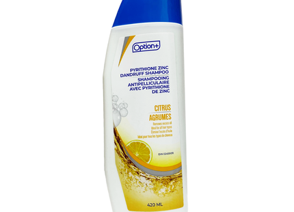 Option+ Anti-Dandruff Shampoo with Citrus | 420 mL