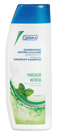 Option+ Refresh Shampooing antipelliculaire à la pyrithione et au zinc | 420 ml