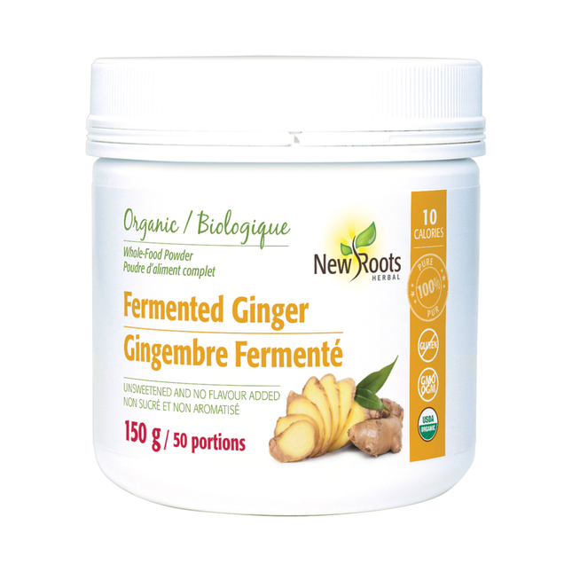 New Roots - Organic Fermented Ginger Whole-Food Powder 100% Pure | 150 g